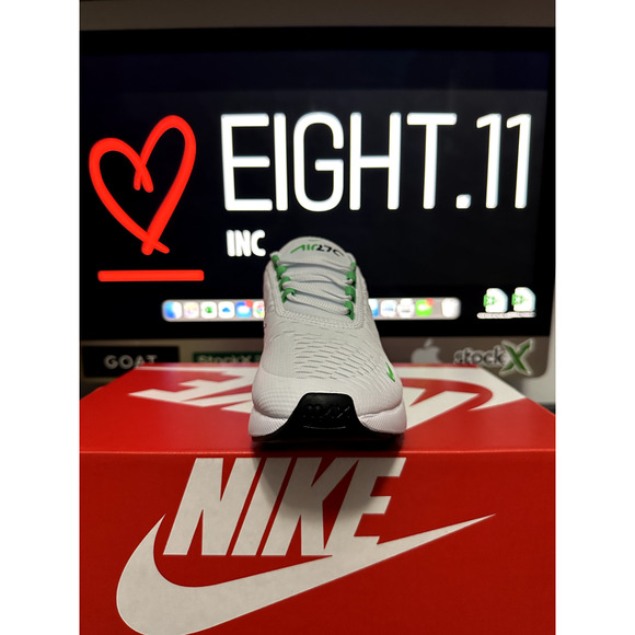 NEW WOMEN'S SIZE 5.5 Nike Air Max 270 Green Shock AH6789-117 - Picture 3 of 6